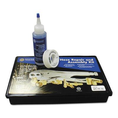 Western Enterprises Hose Repair Kit, B-Size Fittings, 1/4 in Hose ID, Hand-Grip 2-Hole Jaw Crimp Tool, CK-26