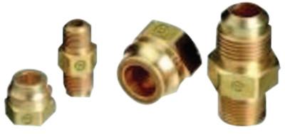 Western Enterprises Brass SAE Flare Tubing Connections, Adapter, 500 PSIG, CGA-440 to 3/4 in NPT(M), F-44