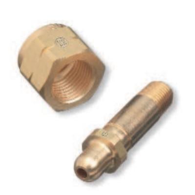 Western Enterprises Regulator Inlet Nipples, Hydrogen;Natural Gas, 1/4"(NPT), 2 1/2", SS, CGA-350, SS-83
