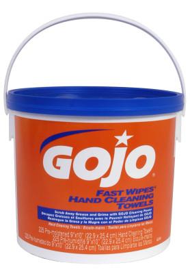 Gojo® FAST WIPES Hand Cleaning Towels, Citrus, Wet Wipe Bucket, 225, 6299-02