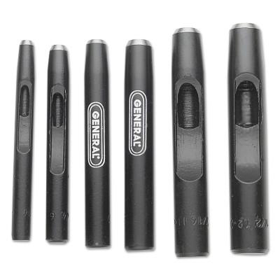 General Tools Hollow Steel Punch Sets, Round, English, Vinyl Case, 1280ST