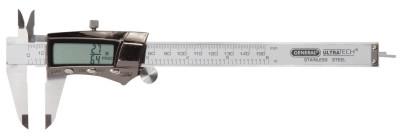 General Tools Digital/Fraction Electronic Calipers,0- 6 in/150 mm, Stainless Steel, 147