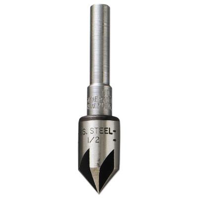 General Tools Rose Pattern Countersink Drill Bits, 1/2 in Cutting Dia, HSS Countersink, 195-1/2