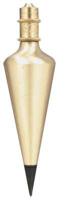 General Tools Brass Plumb Bobs, 8 oz, Hardened Steel/Brass, 800-8