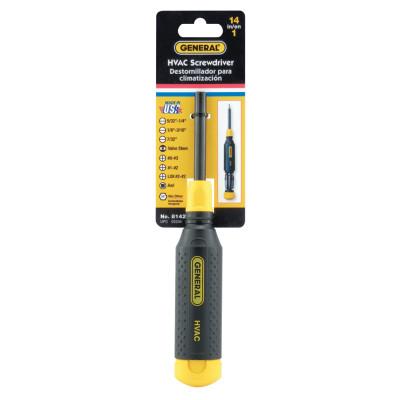 General Tools Carded Multi-Pro All in One Screwdrivers, Slotted; Valve Stem; Phillips; Awl, 8142C