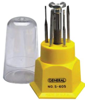 General Tools Screwdriver Sets, Phillips; Slotted, 5 Piece, S605