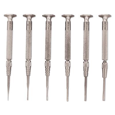 General Tools Set of 6 Jeweler's Screwdrivers, Slotted, SPC600