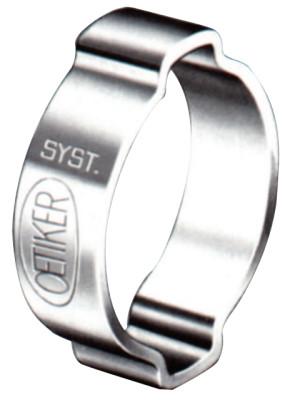 Oetiker 2-Ear Zinc-Plated Hose Clamp, 9/16 in OD, 0.492 in to 0.591 in Diameter, 0.295 in W, 10100019