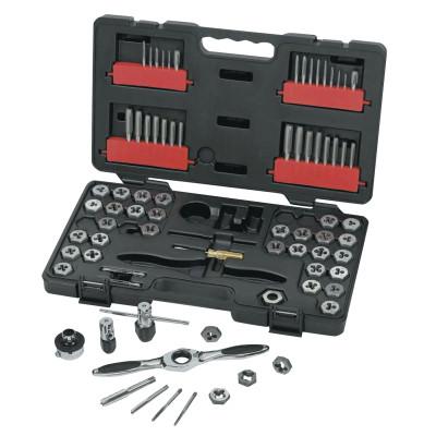 Apex Tool Group 75 Piece Combination Ratcheting Tap and Die Drive Tool Set, Inch/Metric, Hex, 3887