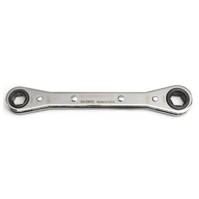 Apex Tool Group 6 Point Laminated Double Box Ratcheting Wrenches, 13 mm/14 mm, 54-596G