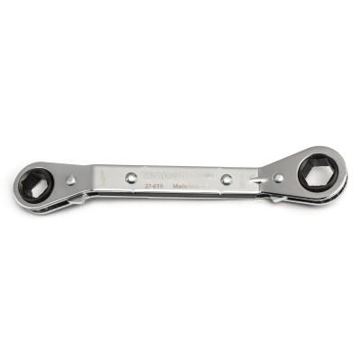 Apex Tool Group 6 Point Laminated Double Box Ratcheting Wrenches, 10 mm/9 mm, 25 Deg Offset, 54-640G