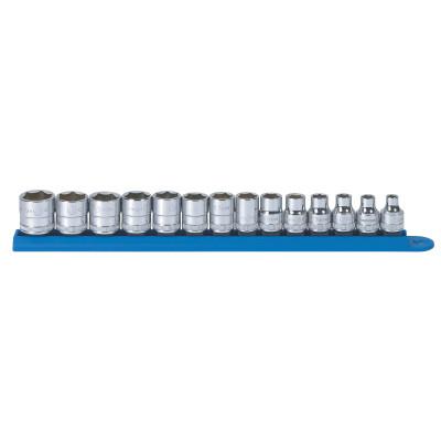 Apex Tool Group 14 Piece Surface Drive Socket Sets, 3/8 in, 6 Point, 80552
