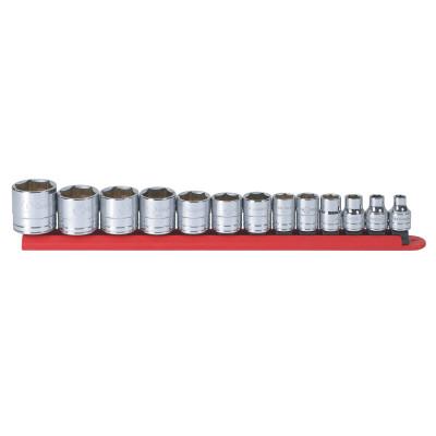 Apex Tool Group 13 Piece Surface Drive Socket Sets, 3/8 in, 6 Point, 80553