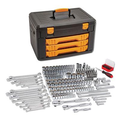 Apex Tool Group Mechanics Tool Set in 3 Drawer Storage Box 243PC 6pt, 80966