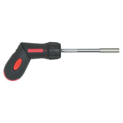 Apex Tool Group 2Position Ratchet Screwdriver w/LED Light, 4.5", T15-T27/Phillips 1-2, Black/Red, 82788