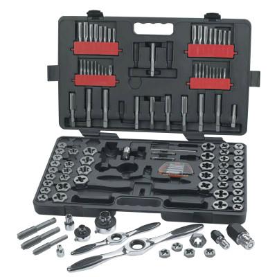 Apex Tool Group 114 Piece Combination Ratcheting Tap and Die Drive Tool Set, Inch/Metric, Hex, 82812
