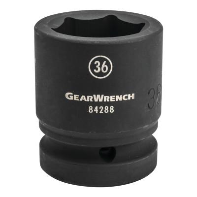 Apex Tool Group 1 in Drive 6 Point Standard Impact Sockets, 27 mm, 84283