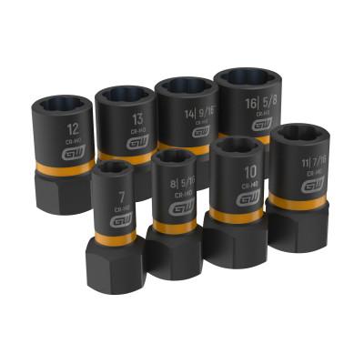 Apex Tool Group Bolt Biter Extraction Socket Sets, Black Oxide, Includes 5/16 to 5/8 in, 84782