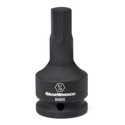 Apex Tool Group Hex Bit Impact SAE Sockets, 3/4 in Dr, 9/16 in Opening, 84894