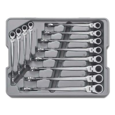 Apex Tool Group 12 Pc XL X-Beam Flex Combination Wrench Sets, 12 Point, Metric, 85288