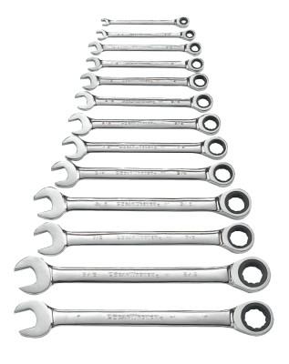 Apex Tool Group 13 Pc. Combination Ratcheting Wrench Sets, Inch, 9312