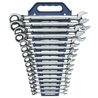 Apex Tool Group 12 Pc Reversible Combination Ratcheting Wrench Sets, 12 Point, Metric, 9620N