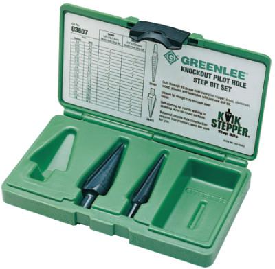 Greenlee® Kwik Stepper® Cobalt Step Bit, 3/16 in to 7/8 in Cutting dia, 12 Steps, 34403C