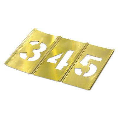 C.H. Hanson® Brass Stencil Gothic Style Number Sets, Brass, 10 in, 10161