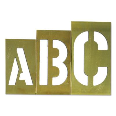 C.H. Hanson® Brass Stencil Gothic Style Letter Sets, Brass, 8 in, 10165