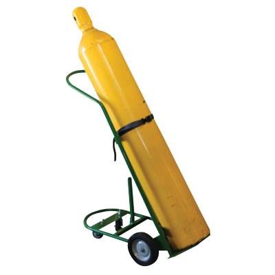 Saf-T-Cart™ Cylinder Rack, 1 Cylinder, 8 in Semi-Pneumatic Wheels, 250-2RC