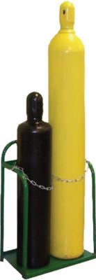Saf-T-Cart™ Cylinder Racks, Holds 2 Cylinders, 9 1/2 in dia., 301S
