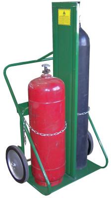 Saf-T-Cart™ 150 Series Carts, Holds 2 Cylinders, 9 1/2 in-12 1/2 in dia., w/Firewall, 401-14FW