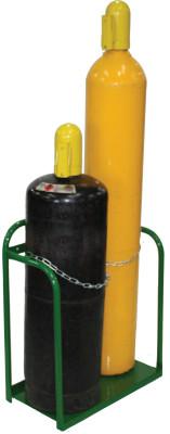 Saf-T-Cart™ Cylinder Racks, Holds 2 Cylinders, 9 1/2 in-12 1/2 in dia., 401S