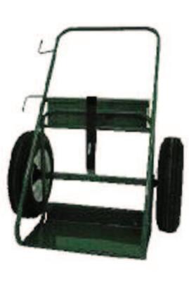 Saf-T-Cart™ 400 Series Carts, 2 Cylinder,  9.5"-12.5" dia., 16" Pneum. Wheels, w/Toolbox, 502-16