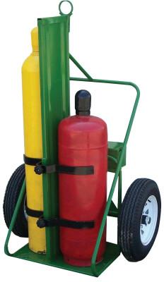 Saf-T-Cart™ 500 Series Carts, Holds 2 Cylinders, 9.5"-12.5" dia., 1,800 lb. Load Cap., 554-30FW