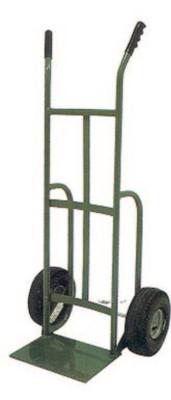 Saf-T-Cart™ 700 Series Carts, 500 lb Cap., 14 in x 10 in Base Plate, Bent Handle, 702-10