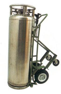 Saf-T-Cart™ Industrial Series Carts, Holds 1 Cylinder, 12 in Pneumatic Wheels, 63" H, LCT-12-6