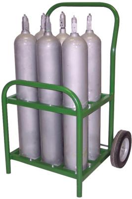 Saf-T-Cart™ Medical Series Carts, Holds 6 D or E Cylinders, 8 in Semi-Pneumatic Wheels, MDE-6