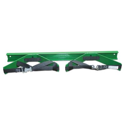 Saf-T-Cart™ Wall Bracket, Dual, Steel, 3 in to 10 in dia, 3 in H x 14 in L, Green, WB-202