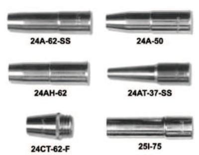 Esab Welding 26 Series Nozzles, Self-Insulated, 1/8 in. Tip Recess, 3/4 in, For No. 6 Gun, 1260-1130