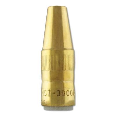 Bernard Mig Nozzles, Flush, 3/8 in Bore, For Q-Gun Series MIG Guns, Brass, NST-3800B