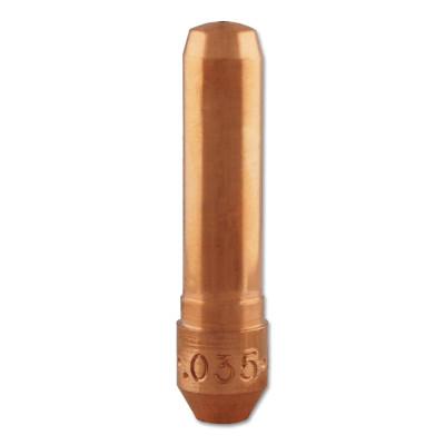 Bernard Centerfire Contact Tips, 0.035 in Tip ID, 1.5" Long, Non-Threaded, Tapered Base, T-035