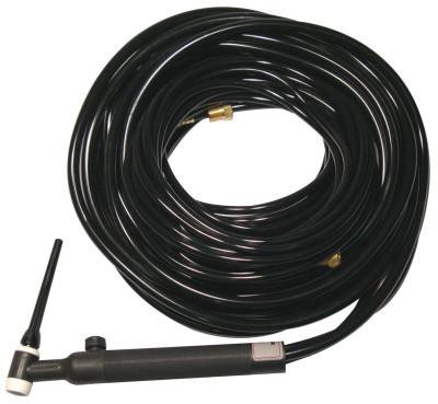 WeldCraftÂ® WP-18V Water Cooled Tig Torch Kit, Angled Head, 1 3/8 in, 25 ft Cable, WP-18V-25