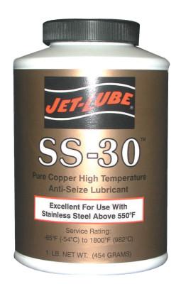 Jet-Lube SS-30 High Temperature Anti-Seize & Gasket Compounds, 1 lb Brush Top Can, 12504