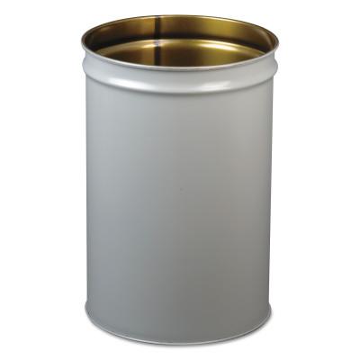 Justrite Cease-Fire® Drum Waste Receptacle, 55 gal, Gray, 26054