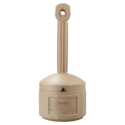 Justrite Smokers Cease-Fire Cigarette Butt Receptacles, 16 qt, Polyethylene, Adobe Beige, 26800B