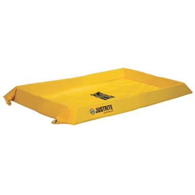 Justrite Maintenance Spill Containment Berms, Yellow, 60 gal, 4 ft x 4 ft, 28408