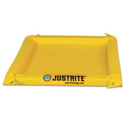 Justrite Maintenance Spill Containment Berms, Yellow, 135 gal, 11 ft x 10 ft, 28424