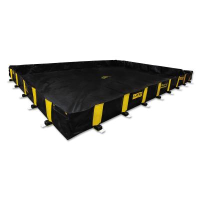 Justrite Rigid-Lock QuickBerm Spill Containment Berms, Black, 1795 gal, 20 ft x 12 ft, 28526