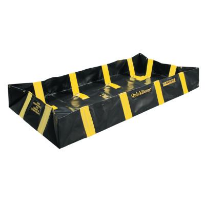 Justrite QuickBerm Spill Containment Berms, Black, 235 gal, 8 ft x 4 ft, 28536